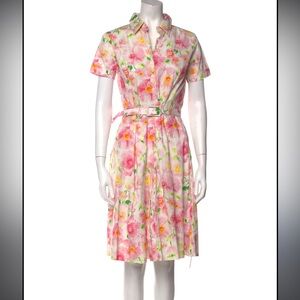 NWT 🌸 Frances Valentine ISABELLA Belted Midi Dress L